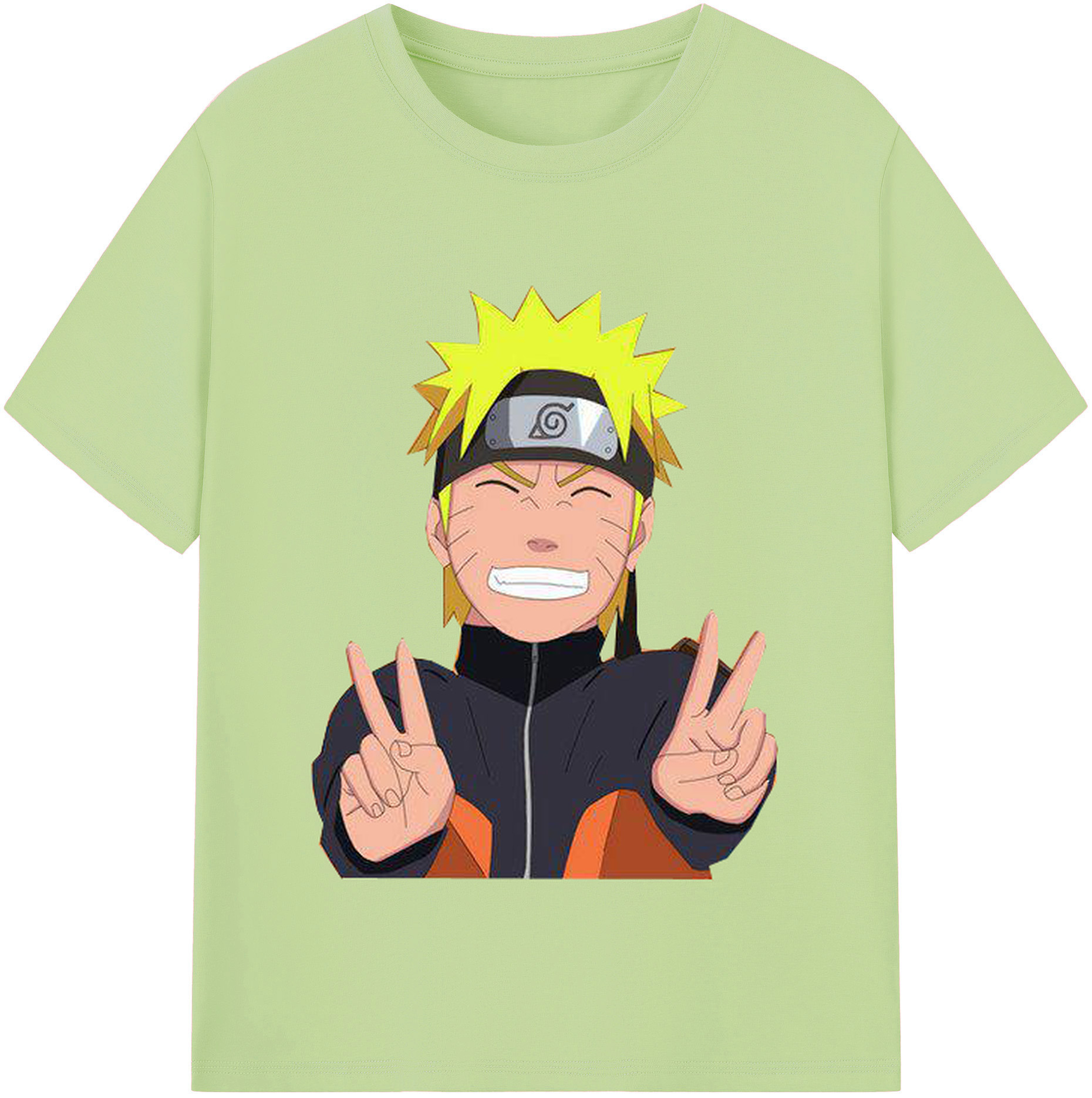 （画像用） NARUTO -ナルト- うずまき ナルト Uzumaki Naruto 綿100％半袖Tシャツ（フロントプリント）